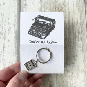 Typewriter keychain gift