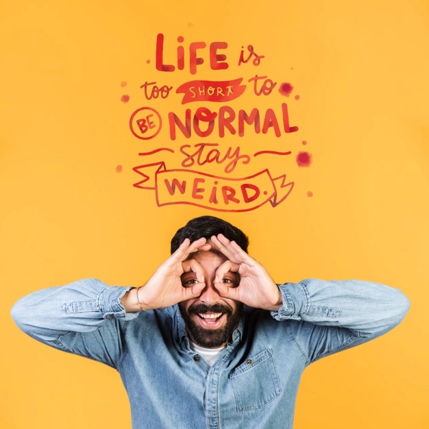 man laughing on funny words