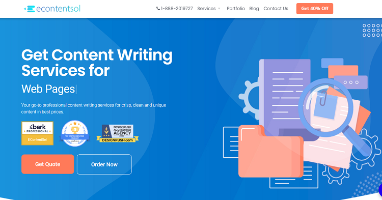 EcontentSol homepage